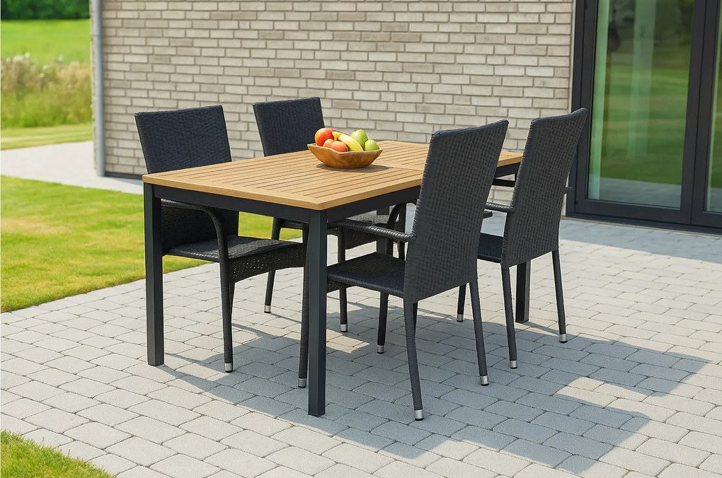 Záhradná zostava 4P+1 MATIAS, čierna