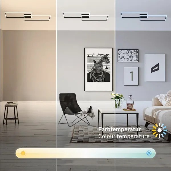 Briloner 3761015 - Stmievateľné LED stropné svietidlo LED/45W/230V 2700-6500K+DO čierne