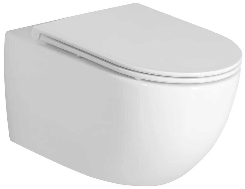 Bruckner Bruckner, FULDA závesná WC misa, Vortex Rimless, biela, 201.408.4