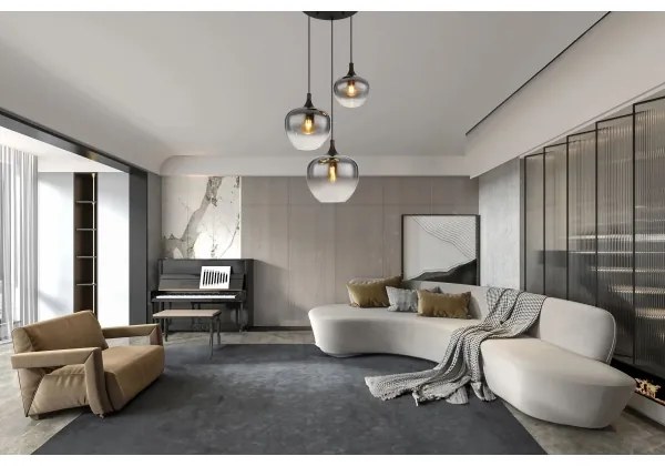 Globo 15548-3H - Luster na lanku MAXY 3xE27/40W/230V čierna