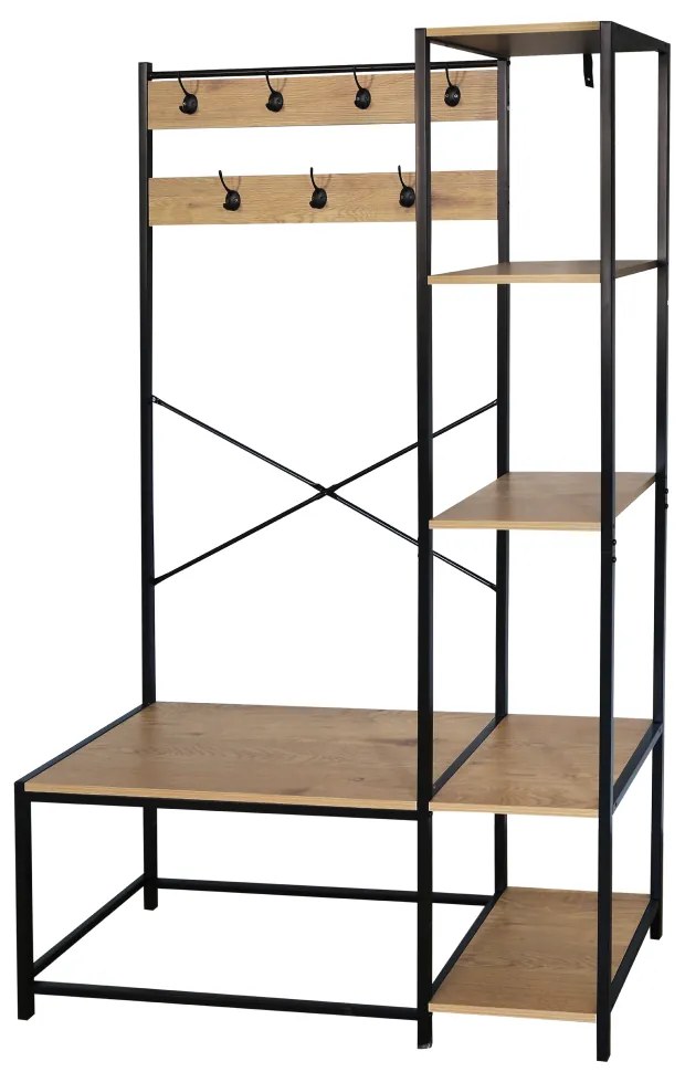 Vešiak s policami BERDY, dub