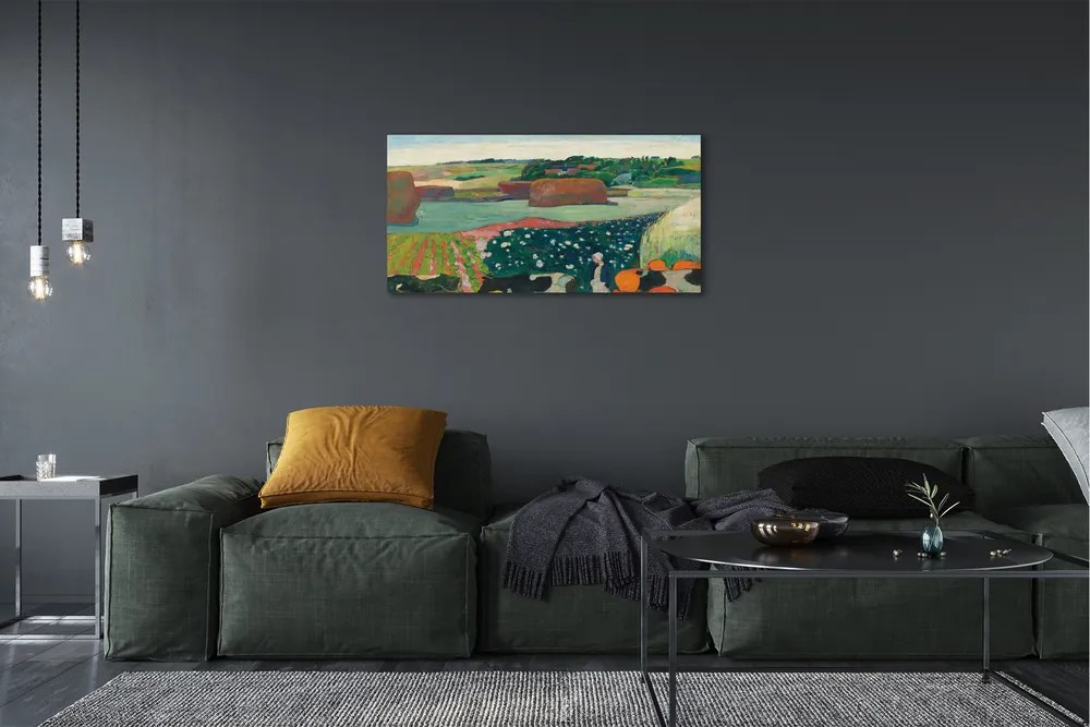 Obraz canvas Art maľované pohľad vidieka 140x70 cm