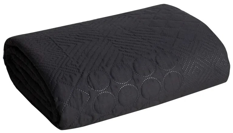 Dekorstudio Moderný prehoz na posteľ BONI5 čierny Rozmer prehozu (šírka x dĺžka): 170x210cm