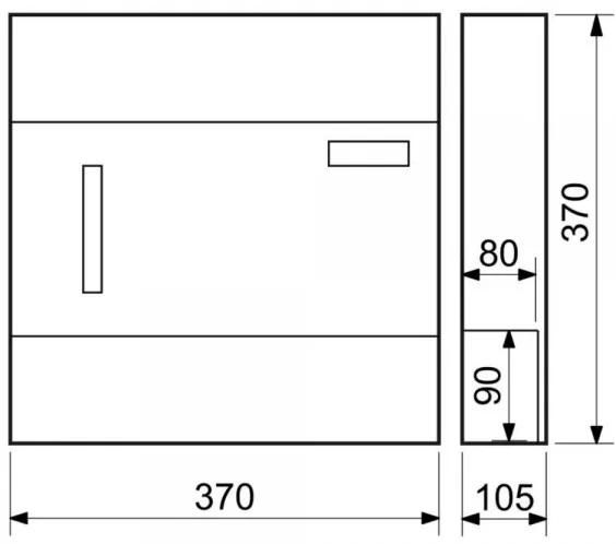 Poštová schránka BK 932 III, s tubusom a okienkami