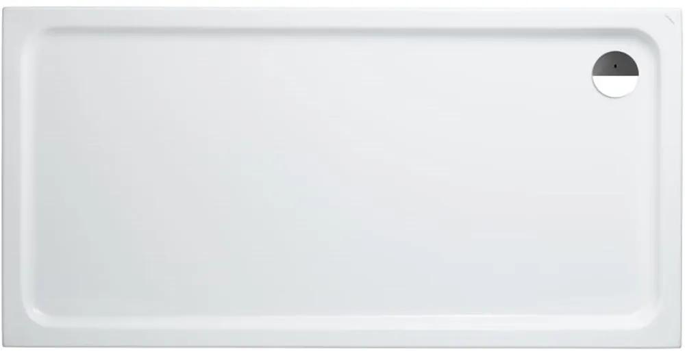 LAUFEN Solutions obdĺžniková sprchová vanička zo sanitárneho akrylátu, odtok v rohu, 1800 x 900 x 45 mm, biela, H2165080000001