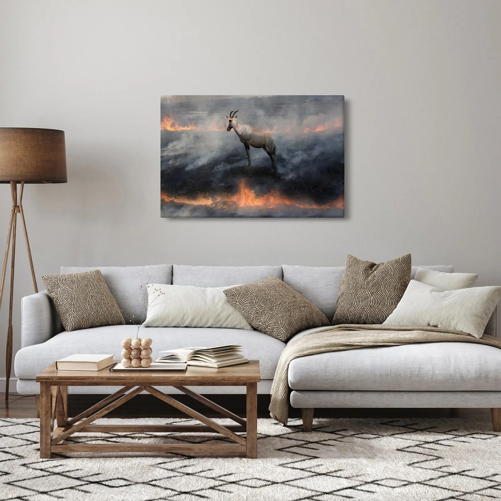 Obraz kamzíka v ohni (90x60 cm)