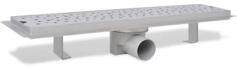 vidaXL Rovný sprchový odtok s bublinkami, 530x140 mm, nerezová oceľ-