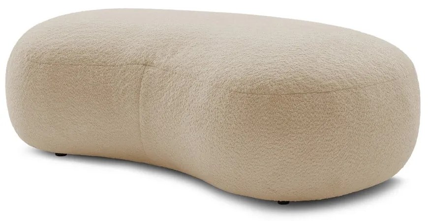 Béžová podnožka z textílie bouclé Saint-Germain – Bobochic Paris