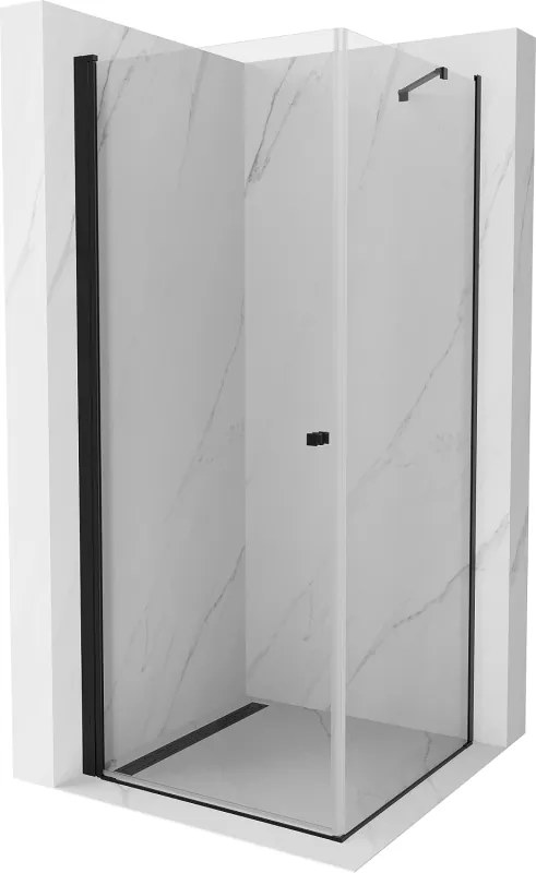 Mexen Pretoria sprchovací kút 90x90cm, 6mm sklo, čierny profil-číre sklo, 852-090-090-70-00