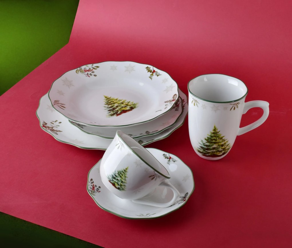 Vianočný hrnček Santa Lila 220 ml bielo-zelený