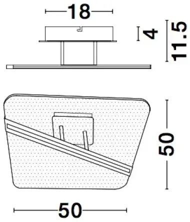 LED stropné svietidlo Siderno B 50 zlaté