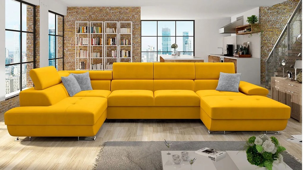 Rohová sedacia súprava Alvin Bis Premium, Dostupné poťahy: Abriamo 04, Strana: Ľavá