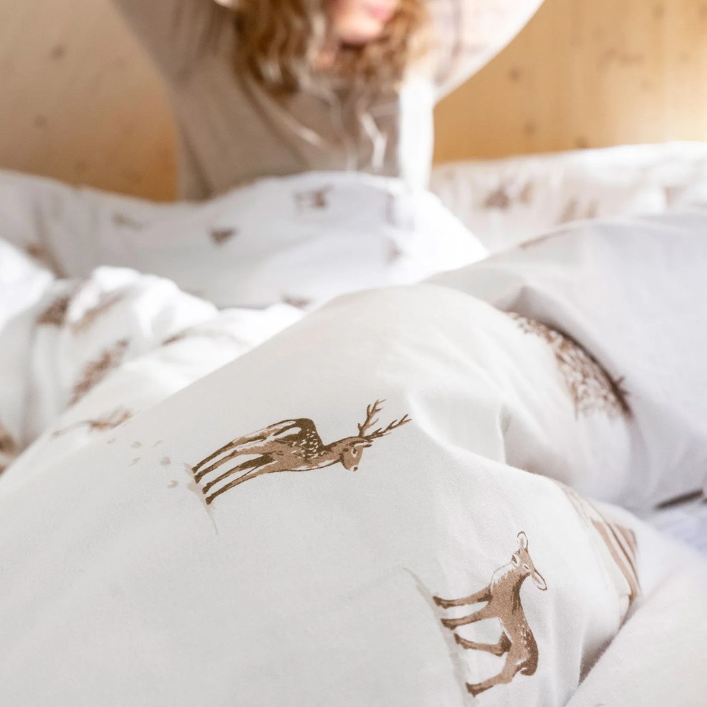 Goldea vianočná bavlnená obliečka na vankúš - beskydy 45 x 45 cm