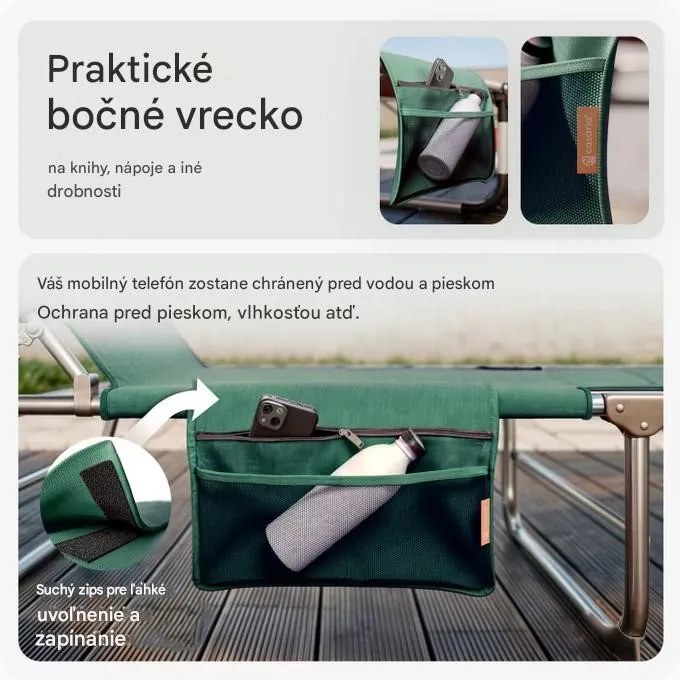 InternetovaZahrada Záhradné lehátko Ibiza - zelené