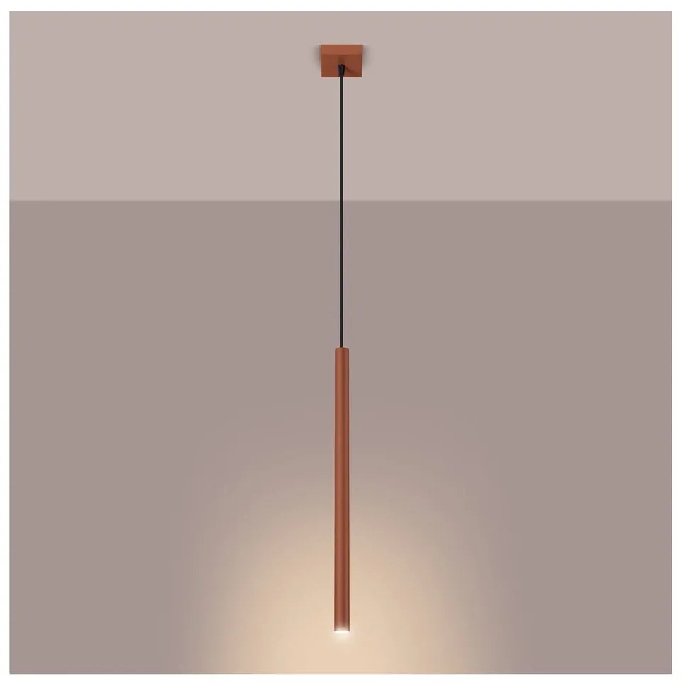 Závesné svietidlo v tehlovej farbe Fideus – Sollux