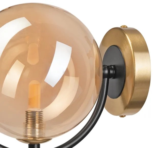 Nástenné svietidlo GEORGIA 1xE14/5W/230V zlatá/dymová béžová