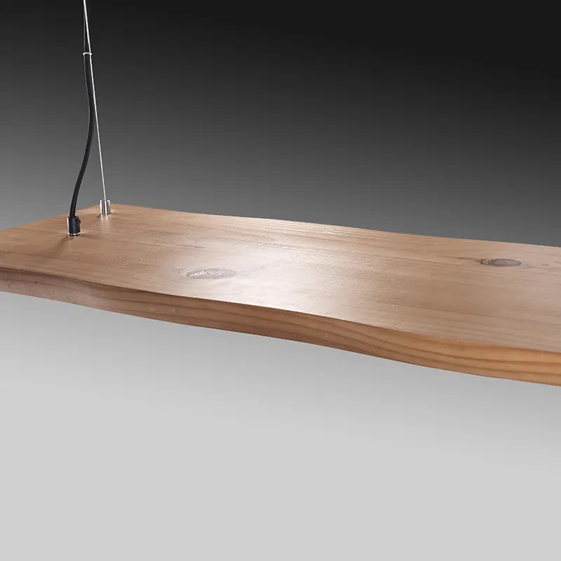 Drevené závesné svietidlo 120 cm vrátane LED s diaľkovým ovládaním - Ajdin