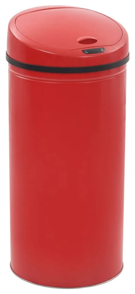 vidaXL Bezdotykový odpadkový kôš 52 l, červený