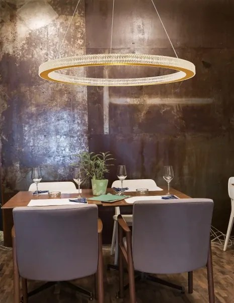 LED luster Fiore 80 zlaté