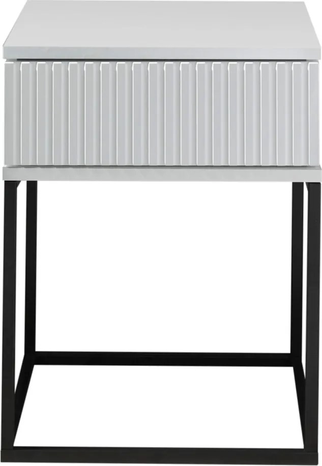 Nočný stolík s 1 zásuvkou Marle, biely