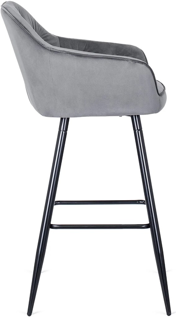 PROXIMA.store - Čalúnené barové kreslo SALEM FARBA: sivá