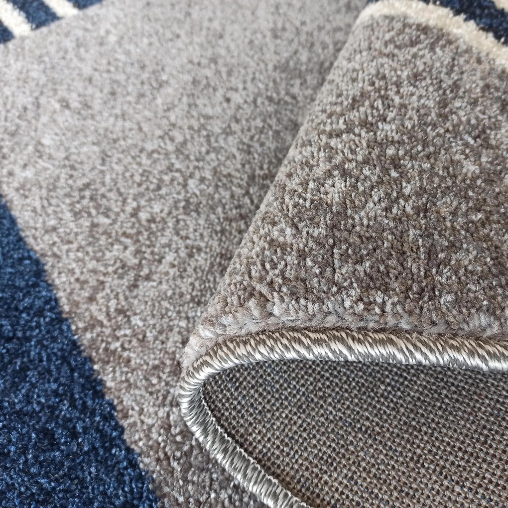 DY Sivo-tyrkysový koberec s geometrickým vzorom Otto 03 Rozmer: 240x330 cm