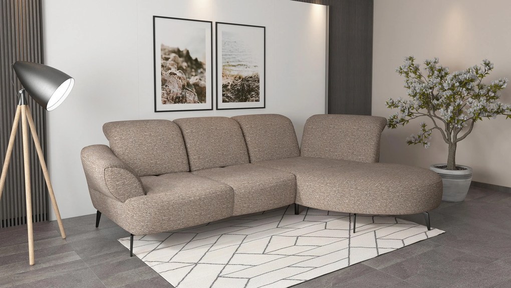 XXXLutz ROHOVÁ SEDAČKA, textil, cappuccino Sit & More - Sedačky - 000144013229