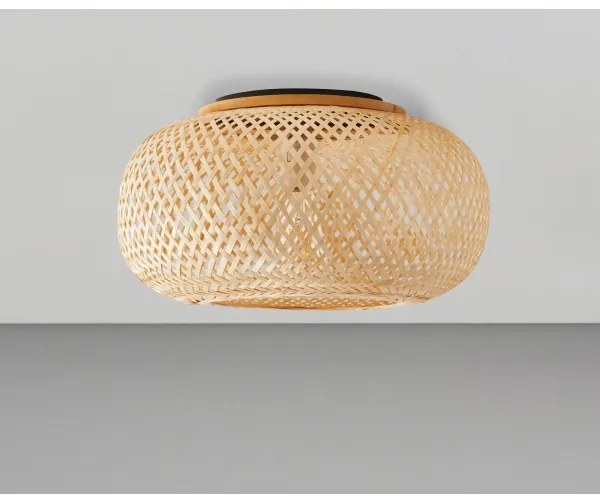 Stropné svietidlo SALOMON 1xE27/10W/230V pr. 40 cm bambus