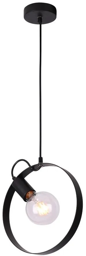 Candellux Čierny závesný luster Nexo Ledea pre žiarovku E27 50101199