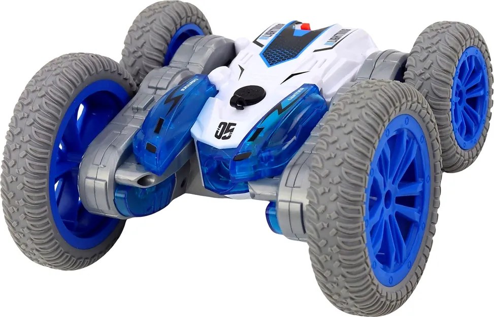 LEAN Toys Kaskadérske auto na diaľkové ovládanie RC svetlá Smoke Drift 360° Blue