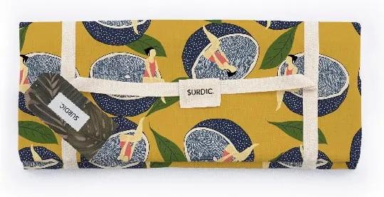Piknik deka Surdic Manta Picnic Lemmon s motívom citrónov, 140 x 170 cm
