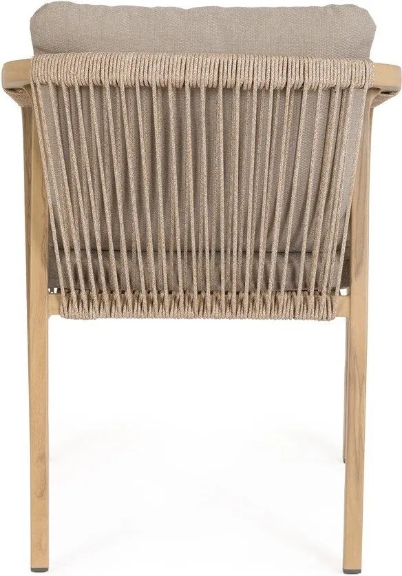 Kovová záhradná stolička v prírodnej farbe Kalimera – Bizzotto