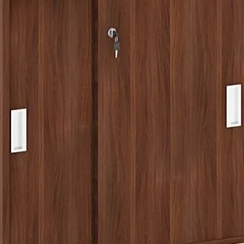 Kancelárska zasúvacia skrinka na kolieskach MIRELLI, 800 x 420 x 750 mm, orech