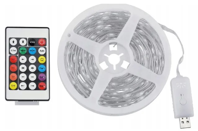 ECOLIGHT Osvetlenie vianočného stromčeka IP65 RGB LED pásik 10m 100led