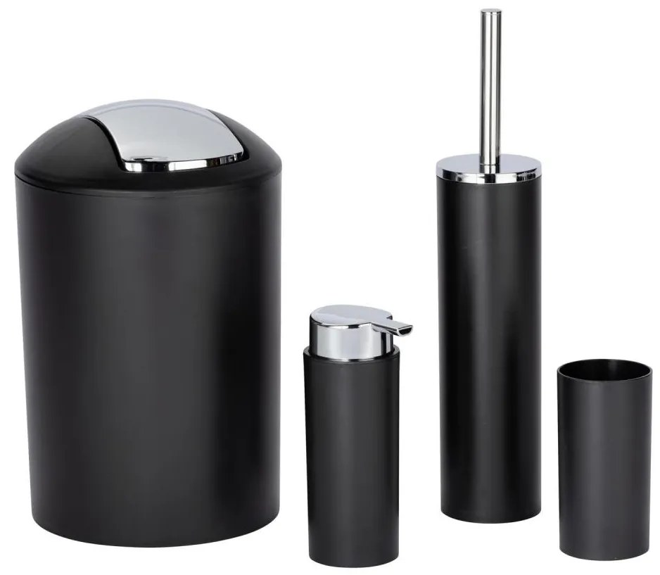 WENKO 24078800 - Sada CALVO 6,5x13 cm čierna/lesklý chróm