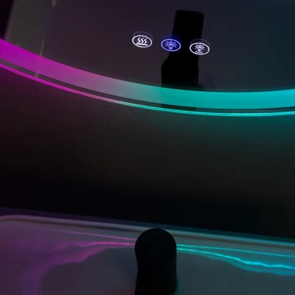 Brilagi- LED RGBW stmievateľné vyhrievané zrkadlo s podsvietením AVA PRO LED/18W/230V pr. 60 cm IP44