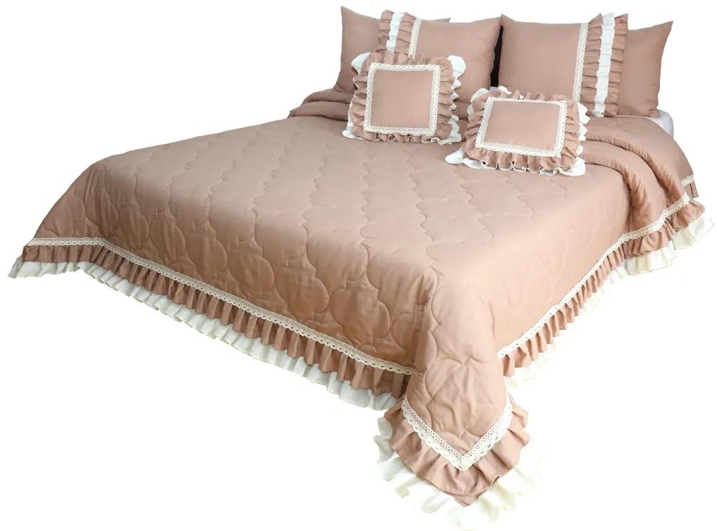 DomTextilu Vintage staroružový prehoz na posteľ v romantickom štýle Šírka: 200 cm | Dĺžka: 220 cm 27651-153254