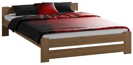 Vyvýšená masívna posteľ Euro 120x200 cm vrátane roštu Borovica