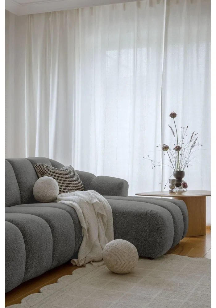 Sivá rohová pohovka (pravý roh/s leňoškou) Shell – Miuform