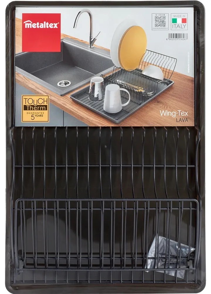 Antracitovosivý odkvapávač z antikoro ocele Metaltex Lava