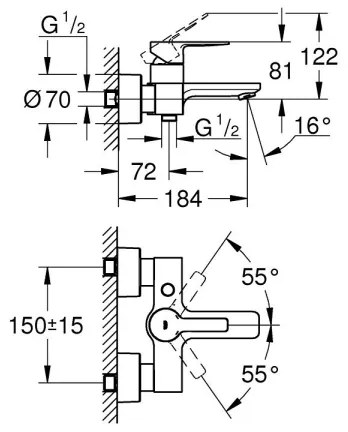 GROHE 33849001 - Vaňová batéria LINEARE DN 15 lesklý chróm
