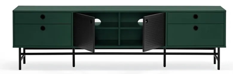 Čierno-zelený televízny stolík Teulat Punto