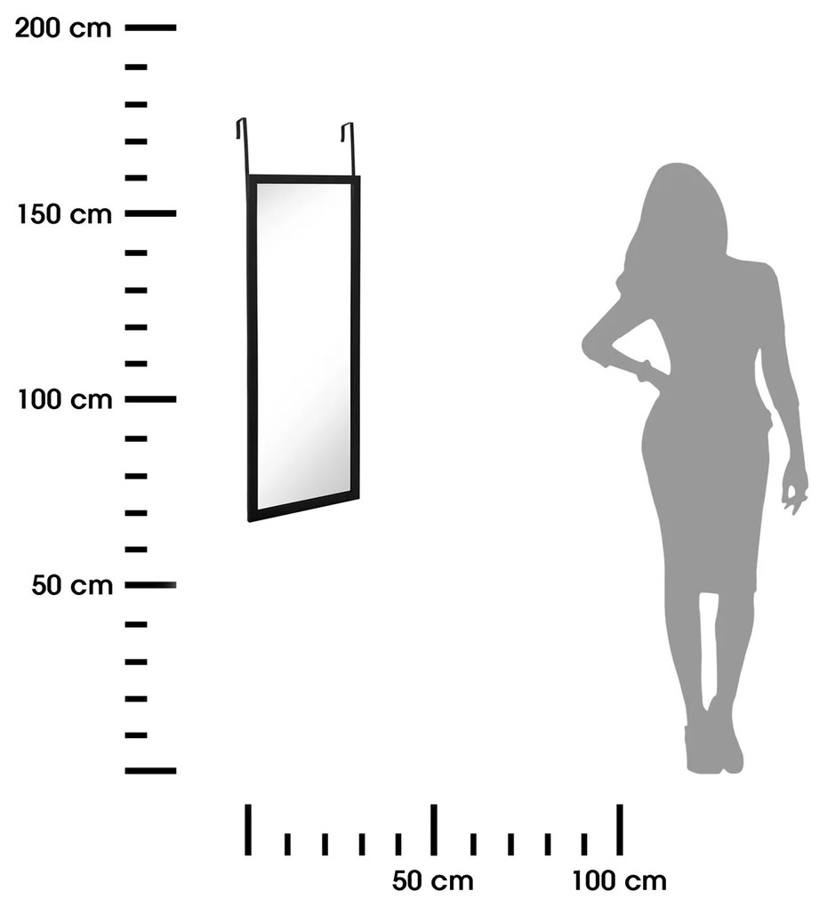 Závesné zrkadlo Basic, čierne
