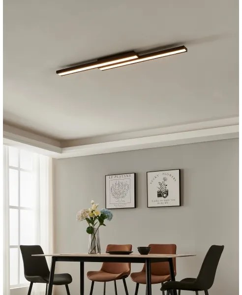 Eglo 31715 - LED RGBW Stmievateľné stropné svietidlo SALITERAS-Z 20,4W/230V čierna