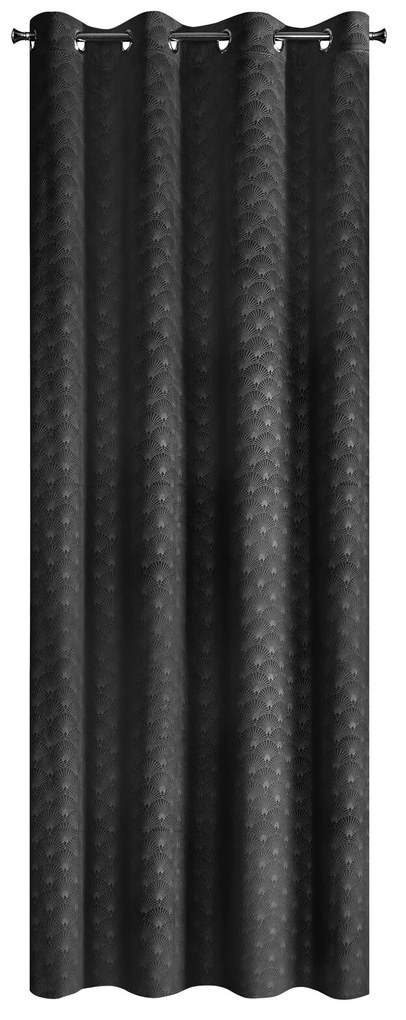 ZATEMŇOVACÍ ZÁVES NA KRÚŽKOCH JULIA 140X250 CM ČIERNA