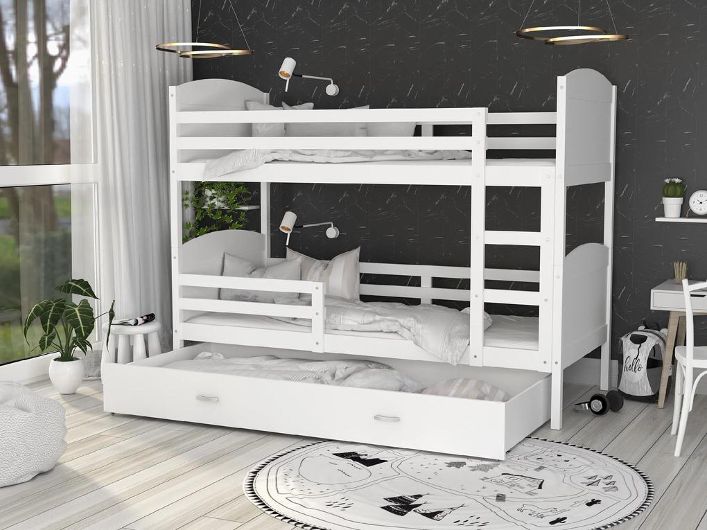 GL Mates biela poschodová posteľ Color Farba: Ružová, Rozmer: 190x80