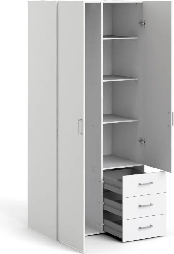 Šatníková skriňa Sida 77 cm biela