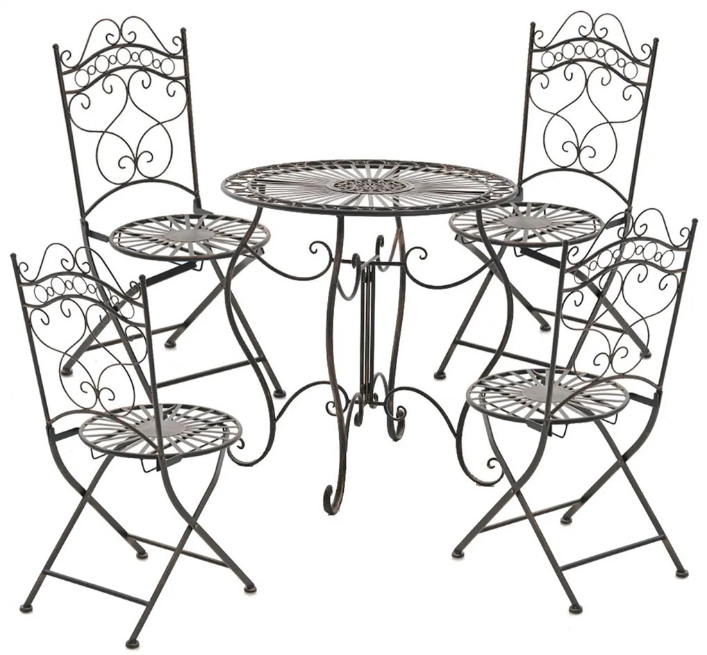 Kovový stôl Indra - Bronzová