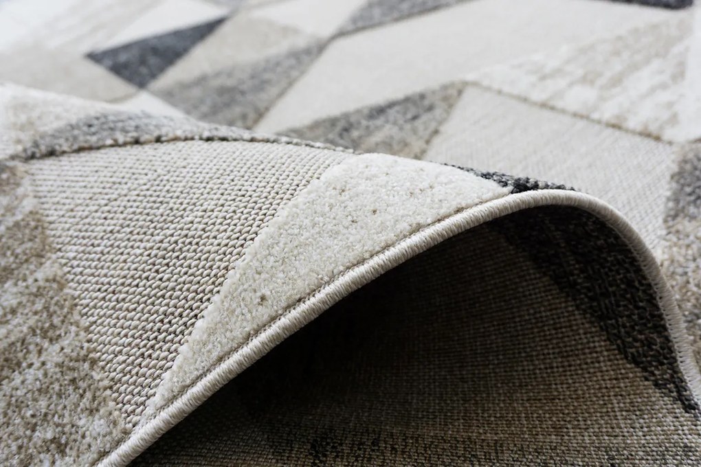 Koberec Lagos 1700 BEIGE – béžový so sivočiernym vzorom, obdĺžnik Rozmer: 80x150 cm