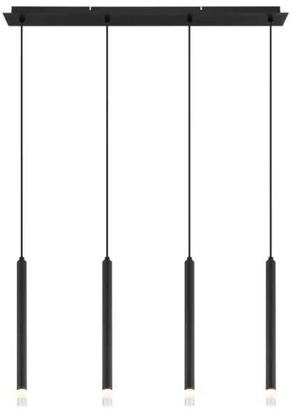 Globo 15629-4 - Luster na lanku BLAKE 4xG9/4W/230V čierna